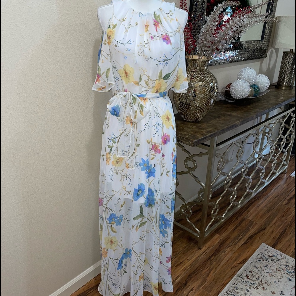 Calvin Klein maxi flowery dress